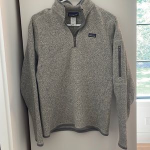Patagonia Womens 1/4 Zip Better Sweater Grey Size M